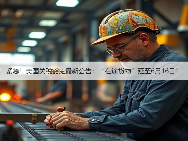 紧急!美国关税豁免最新公告:“在途货物”延至6月16日! 紧急!美国关税豁免最新公告:“在途货物”延至6月16日!