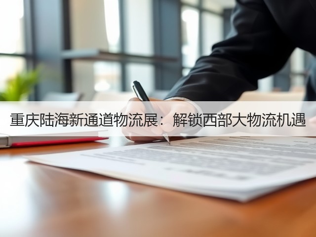 重庆陆海新通道物流展:解锁西部大物流机遇(图2) 重庆陆海新通道物流展:解锁西部大物流机遇(图2)