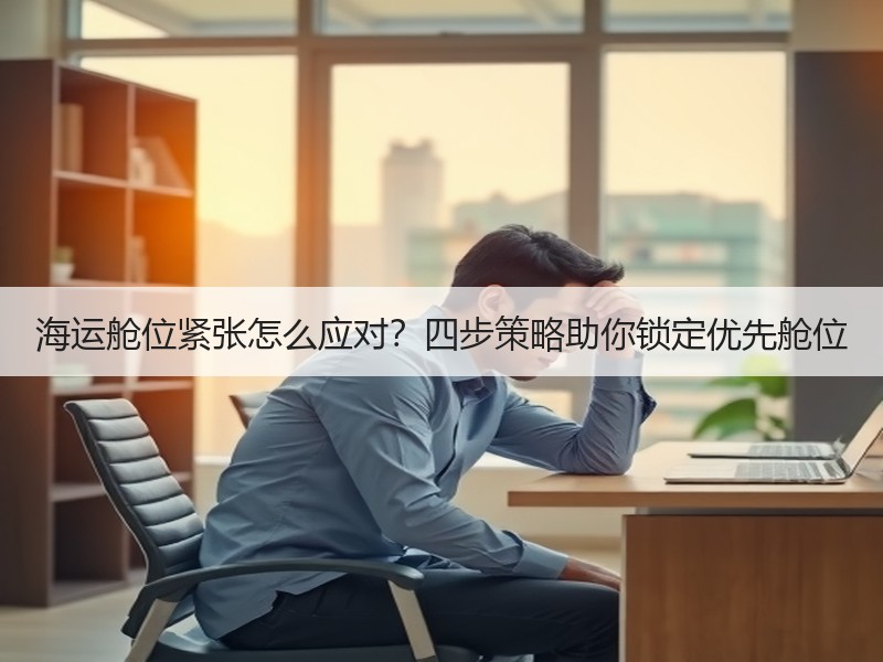 海运舱位紧张怎么应对？四步策略助你锁定优先舱位