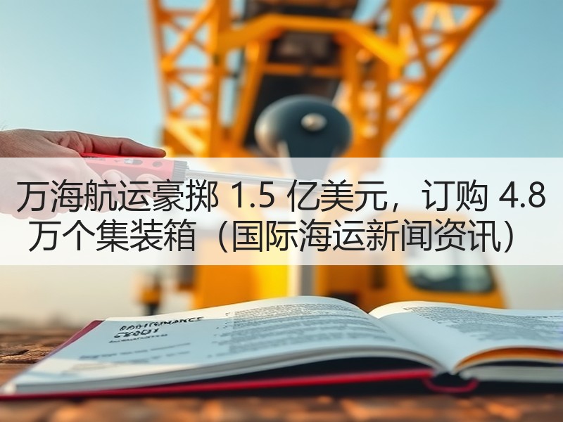 万海航运豪掷 1.5 亿美元，订购 4.8 万个集装箱（国际海运新闻资讯）