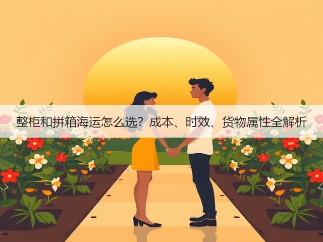 整柜和拼箱海运怎么选？成本、时效、货物属性全解析(图1)