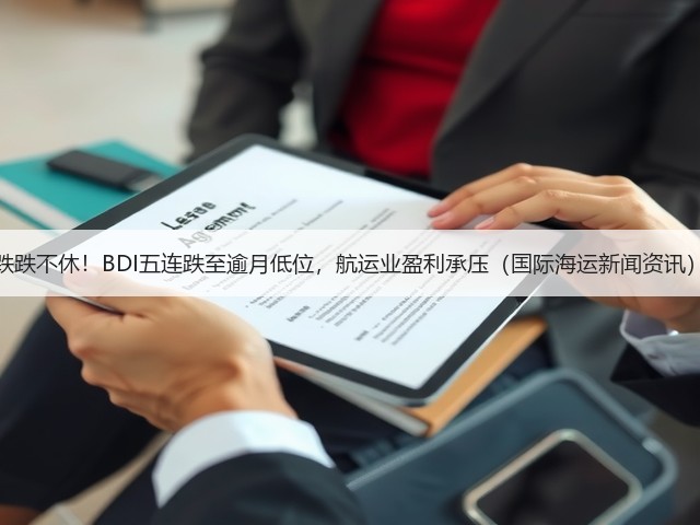 跌跌不休!BDI五连跌至逾月低位,航运业盈利承压(国际海运新闻资讯)(图1) 跌跌不休!BDI五连跌至逾月低位,航运业盈利承压(国际海运新闻资讯)(图1)