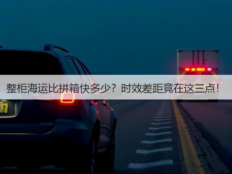 整柜海运比拼箱快多少？时效差距竟在这三点！