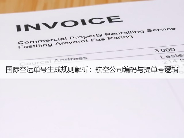 国际空运单号生成规则解析:航空公司编码与提单号逻辑(图2) 国际空运单号生成规则解析:航空公司编码与提单号逻辑(图2)