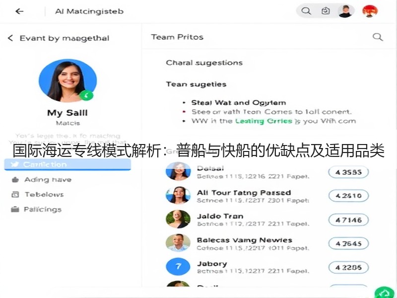 国际海运专线模式解析：普船与快船的优缺点及适用品类