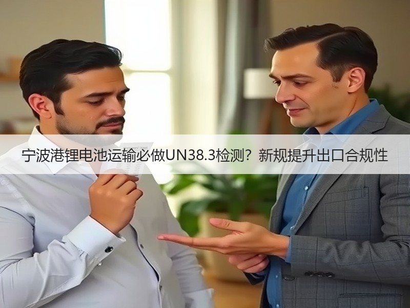 宁波港锂电池运输必做UN38.3检测?新规提升出口合规性 宁波港锂电池运输必做UN38.3检测?新规提升出口合规性