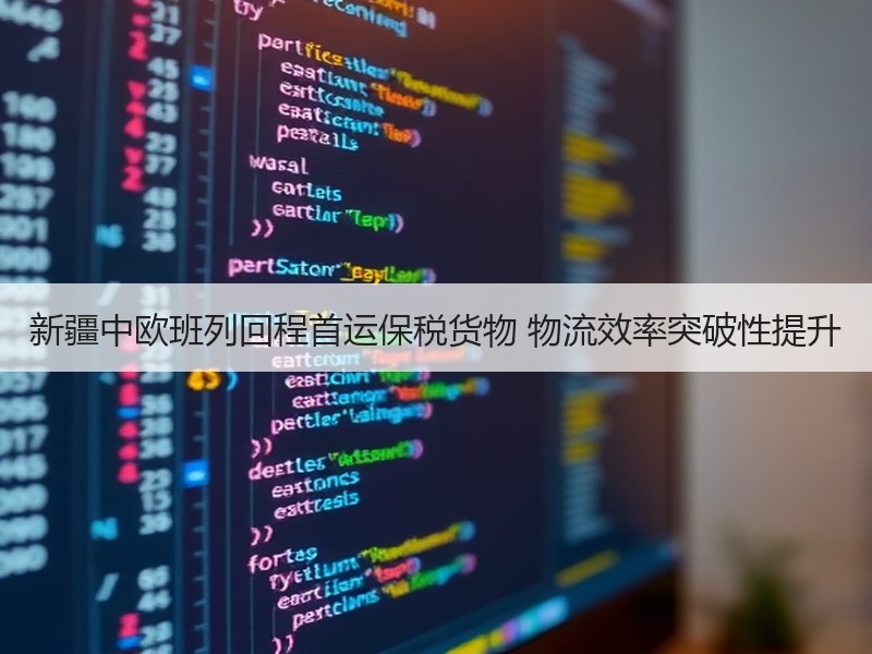 新疆中欧班列回程首运保税货物 物流效率突破性提升