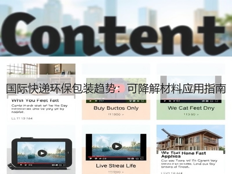 国际快递环保包装趋势：可降解材料应用指南