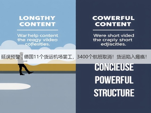 延误预警 | 德国11个货运机场罢工，3400个航班取消！货运陷入瘫痪！(图1)