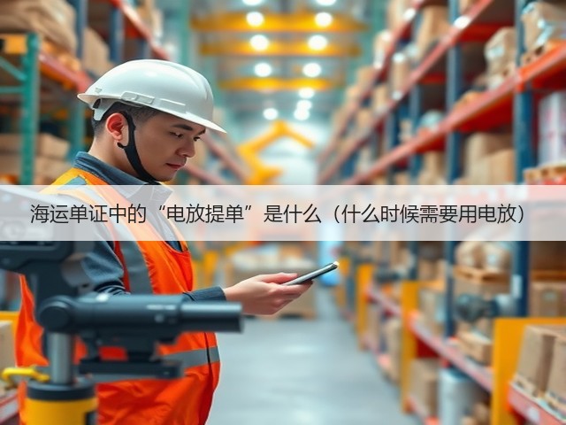 海运单证中的“电放提单”是什么(什么时候需要用电放)(图2) 海运单证中的“电放提单”是什么(什么时候需要用电放)(图2)