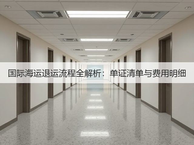 国际海运退运流程全解析：单证清单与费用明细(图3)