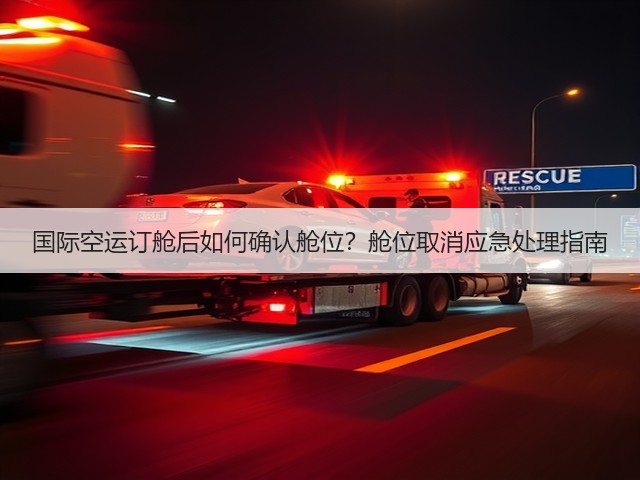 国际空运订舱后如何确认舱位？舱位取消应急处理指南(图2)