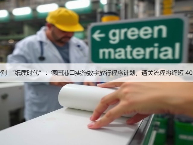 告别 “纸质时代”:德国港口实施数字放行程序计划,通关流程将缩短 40%(图2) 告别 “纸质时代”:德国港口实施数字放行程序计划,通关流程将缩短 40%(图2)