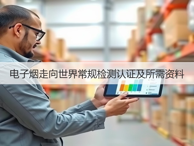 电子烟走向世界常规检测认证及所需资料(图1) 电子烟走向世界常规检测认证及所需资料(图1)