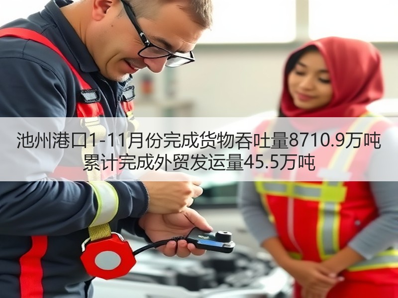 池州港口1-11月份完成货物吞吐量8710.9万吨 累计完成外贸发运量45.5万吨