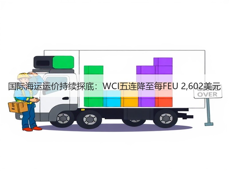 国际海运运价持续探底：WCI五连降至每FEU 2,602美元
