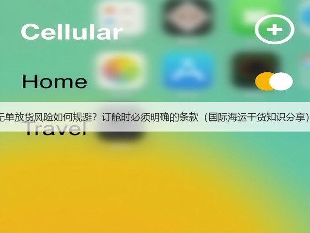 无单放货风险如何规避?订舱时必须明确的条款(国际海运干货知识分享)(图1) 无单放货风险如何规避?订舱时必须明确的条款(国际海运干货知识分享)(图1)