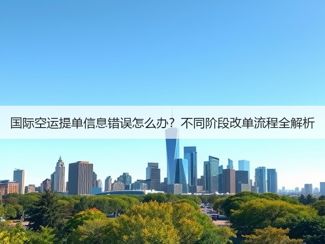 国际空运提单信息错误怎么办?不同阶段改单流程全解析(图1) 国际空运提单信息错误怎么办?不同阶段改单流程全解析(图1)