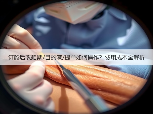 订舱后改船期/目的港/提单如何操作？费用成本全解析(图1)