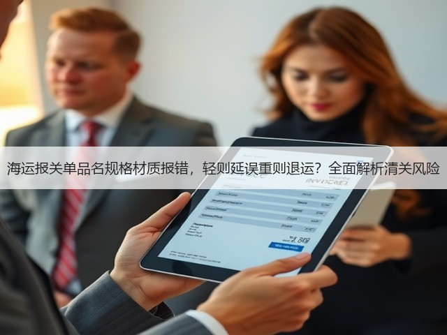 海运报关单品名规格材质报错,轻则延误重则退运?全面解析清关风险(图2) 海运报关单品名规格材质报错,轻则延误重则退运?全面解析清关风险(图2)