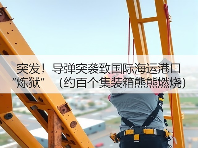 突发!导弹突袭致国际海运港口 “炼狱”(约百个集装箱熊熊燃烧)(图1) 突发!导弹突袭致国际海运港口 “炼狱”(约百个集装箱熊熊燃烧)(图1)