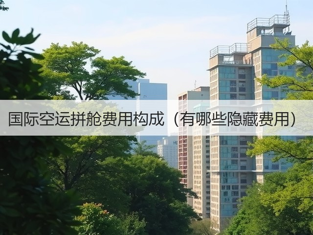 国际空运拼舱费用构成(有哪些隐藏费用)(图2) 国际空运拼舱费用构成(有哪些隐藏费用)(图2)