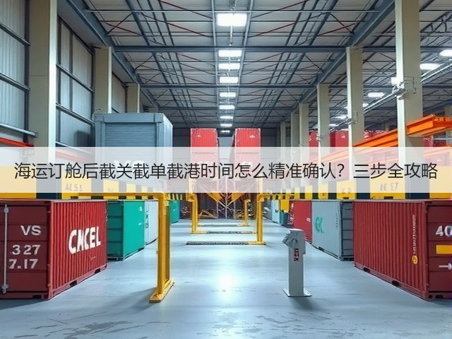 海运订舱后截关截单截港时间怎么精准确认?三步全攻略(图2) 海运订舱后截关截单截港时间怎么精准确认?三步全攻略(图2)