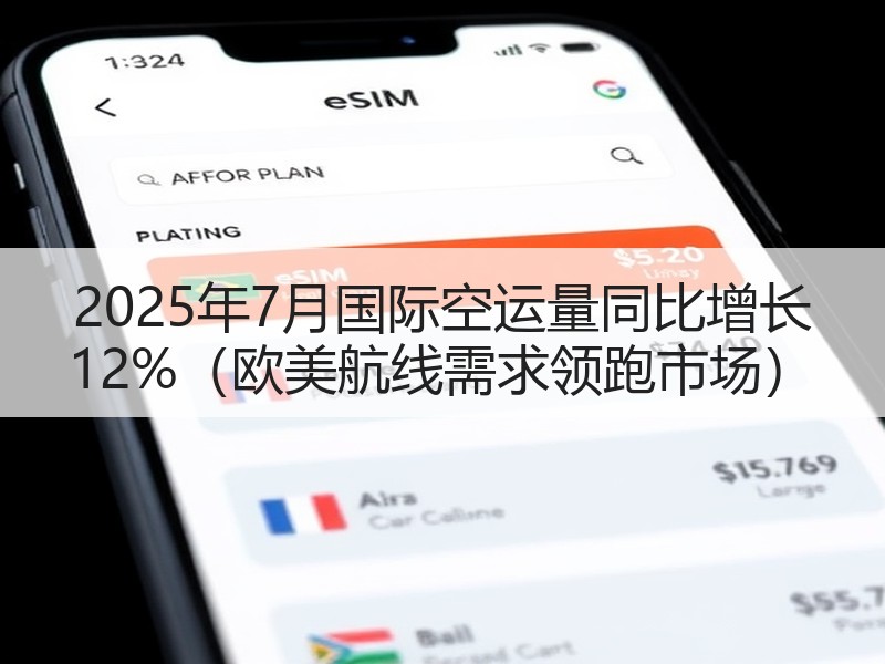 2025年7月国际空运量同比增长 12%(欧美航线需求领跑市场) 2025年7月国际空运量同比增长 12%(欧美航线需求领跑市场)