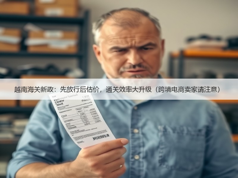 越南海关新政：先放行后估价，通关效率大升级（跨境电商卖家请注意）