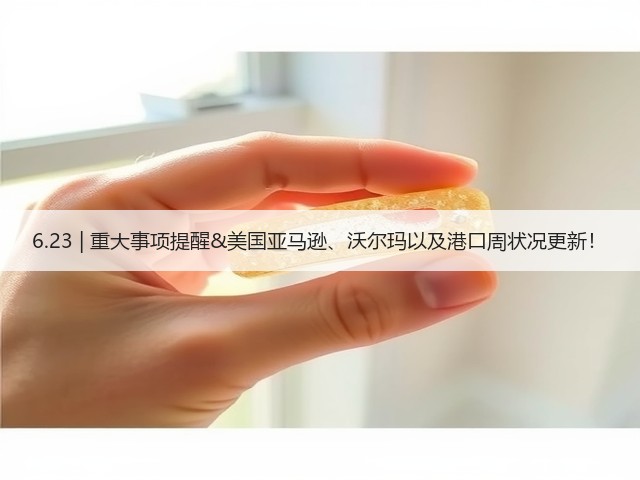 6.23 | 重大事项提醒&美国亚马逊、沃尔玛以及港口周状况更新!(图3) 6.23 | 重大事项提醒&美国亚马逊、沃尔玛以及港口周状况更新!(图3)