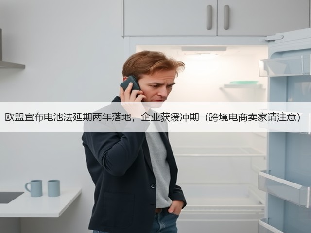 欧盟宣布电池法延期两年落地,企业获缓冲期(跨境电商卖家请注意)(图1) 欧盟宣布电池法延期两年落地,企业获缓冲期(跨境电商卖家请注意)(图1)