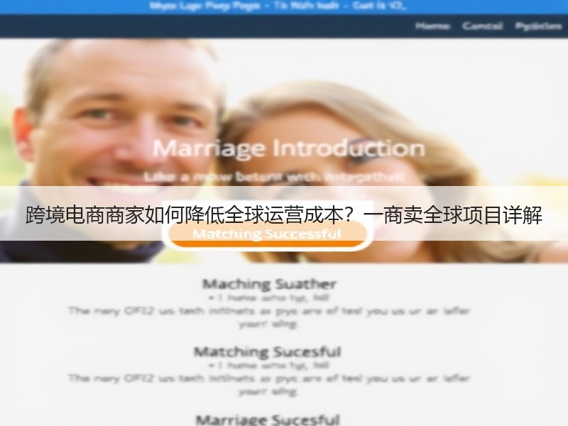 跨境电商商家如何降低全球运营成本？一商卖全球项目详解