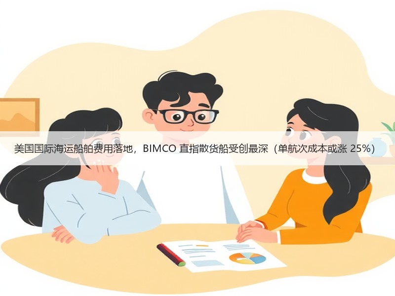 美国国际海运船舶费用落地,BIMCO 直指散货船受创最深(单航次成本或涨 25%) 美国国际海运船舶费用落地,BIMCO 直指散货船受创最深(单航次成本或涨 25%)