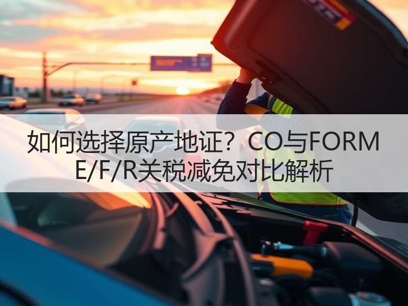 如何选择原产地证？CO与FORM E/F/R关税减免对比解析