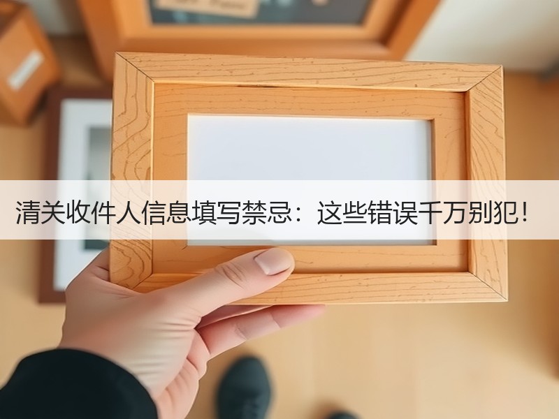 清关收件人信息填写禁忌:这些错误千万别犯! 清关收件人信息填写禁忌:这些错误千万别犯!