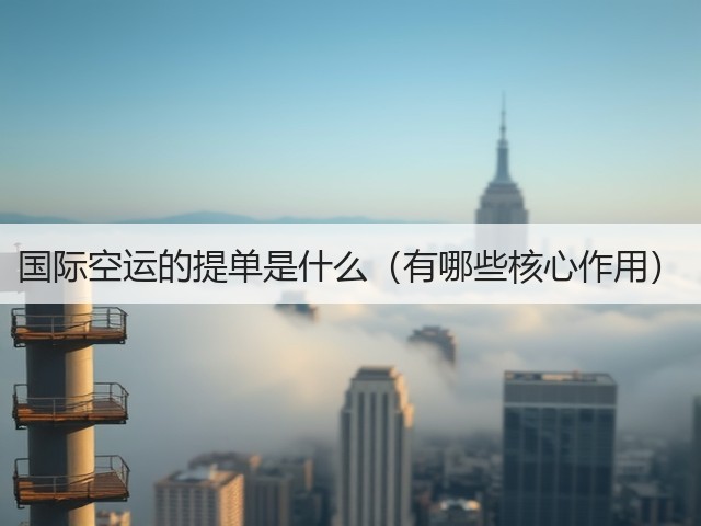 国际空运的提单是什么(有哪些核心作用)(图2) 国际空运的提单是什么(有哪些核心作用)(图2)
