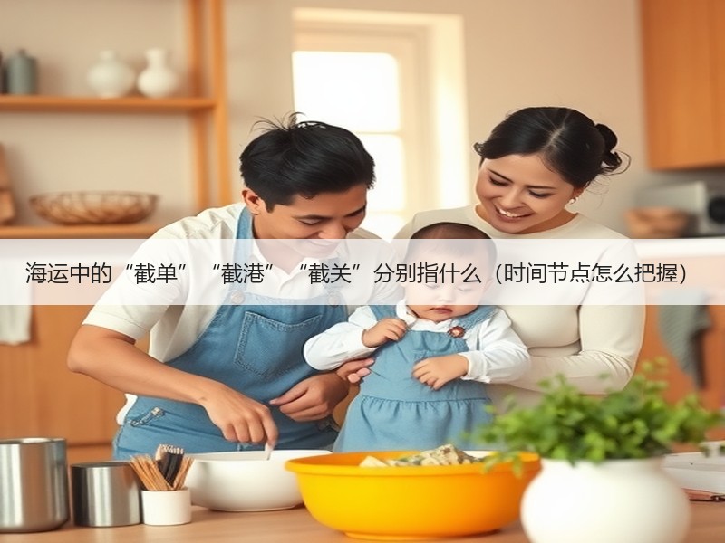 海运中的“截单”“截港”“截关”分别指什么（时间节点怎么把握）