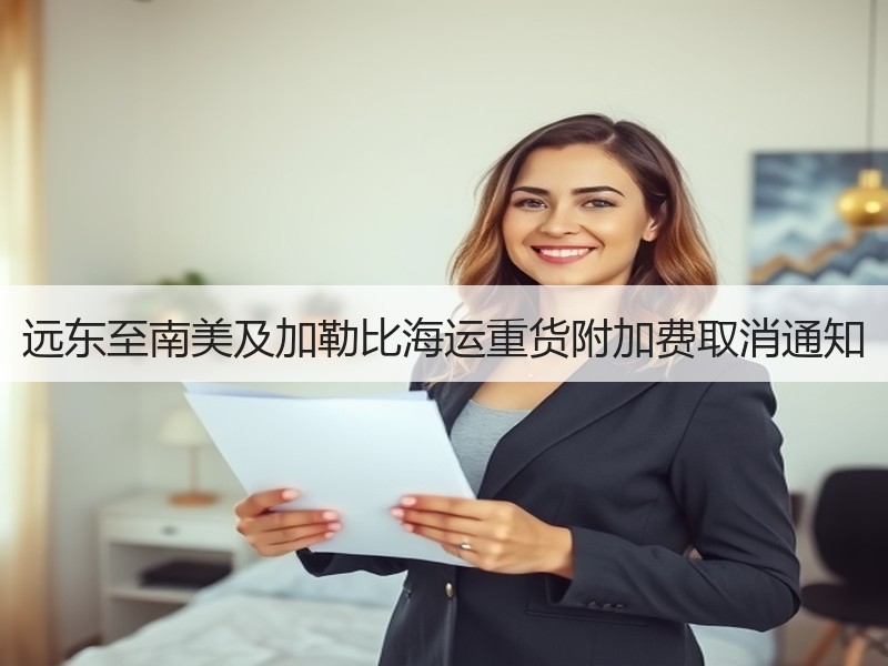 远东至南美及加勒比海运重货附加费取消通知 远东至南美及加勒比海运重货附加费取消通知