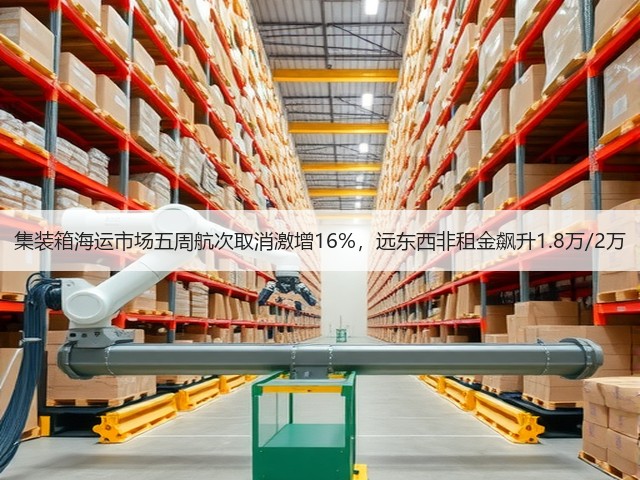 集装箱海运市场五周航次取消激增16%,远东西非租金飙升1.8万/2万(图1) 集装箱海运市场五周航次取消激增16%,远东西非租金飙升1.8万/2万(图1)