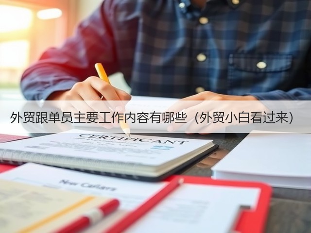外贸跟单员主要工作内容有哪些(外贸小白看过来)(图2) 外贸跟单员主要工作内容有哪些(外贸小白看过来)(图2)