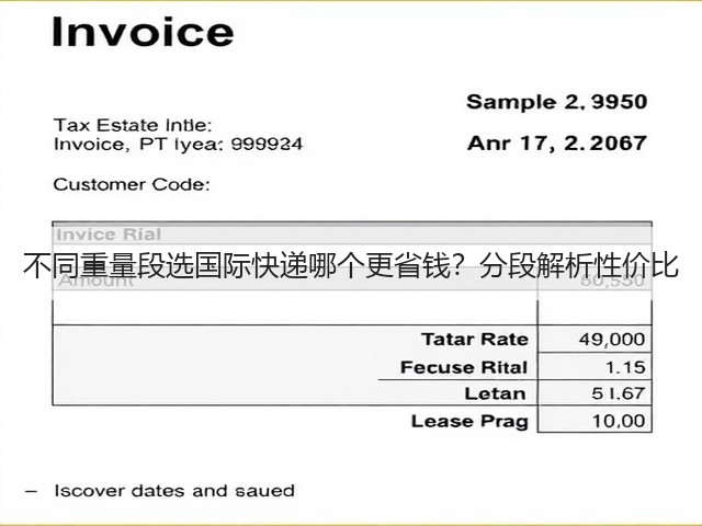 不同重量段选国际快递哪个更省钱？分段解析性价比(图2)