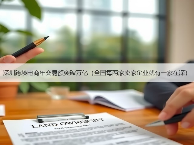 深圳跨境电商年交易额突破万亿(全国每两家卖家企业就有一家在深)(图1) 深圳跨境电商年交易额突破万亿(全国每两家卖家企业就有一家在深)(图1)