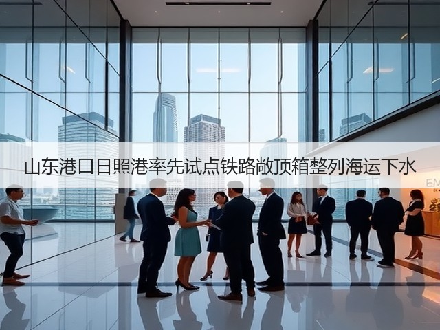 山东港口日照港率先试点铁路敞顶箱整列海运下水(图1) 山东港口日照港率先试点铁路敞顶箱整列海运下水(图1)