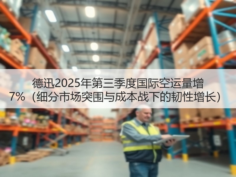 德迅2025年第三季度国际空运量增 7%(细分市场突围与成本战下的韧性增长) 德迅2025年第三季度国际空运量增 7%(细分市场突围与成本战下的韧性增长)