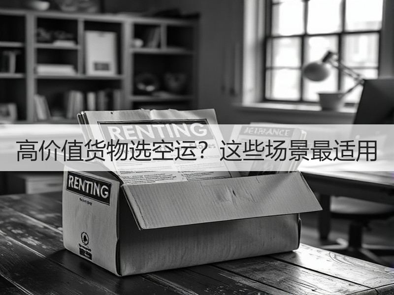 高价值货物选空运？这些场景最适用