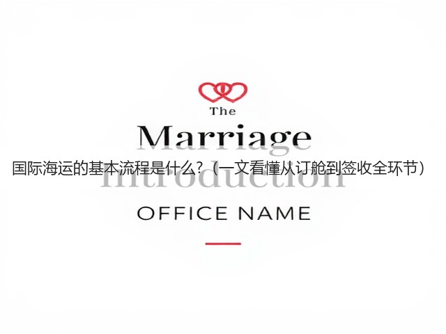 国际海运的基本流程是什么?（一文看懂从订舱到签收全环节）(图1)
